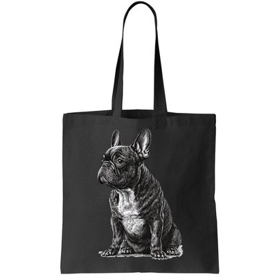 Funny French Bulldog Frenchie Black And White Bag