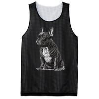 Funny French Bulldog Frenchie Black And White Mesh Reversible Basketball Jersey Tank