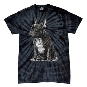 Funny French Bulldog Frenchie Black And White Tie-Dye T-Shirt