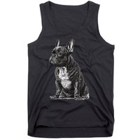 Funny French Bulldog Frenchie Black And White Tank Top