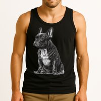 Funny French Bulldog Frenchie Black And White Tank Top