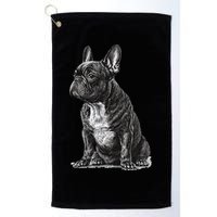 Funny French Bulldog Frenchie Black And White Golf Towel