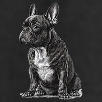Funny French Bulldog Frenchie Black And White Golf Towel