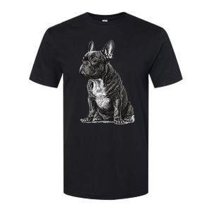 Funny French Bulldog Frenchie Black And White Softstyle CVC T-Shirt