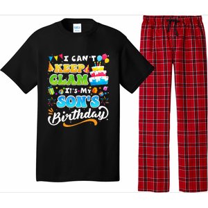 Funny Family Birthday I Cant Keep Calm Its My Sons Birthday Pajama Set