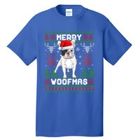 Funny French Bulldog Dog Tree Christmas Ugly Xmas Pajama Cool Gift Tall T-Shirt