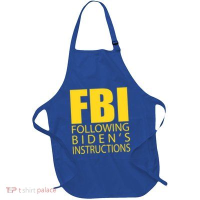 Fbi Following BidenS Instructions Full-Length Apron With Pockets