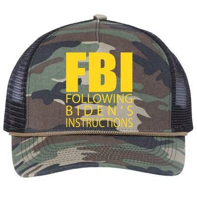 Fbi Following BidenS Instructions Retro Rope Trucker Hat Cap