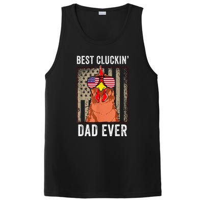 Funny Farm Best Cluckin' Dad Ever Chicken PosiCharge Competitor Tank