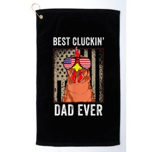 Funny Farm Best Cluckin' Dad Ever Chicken Platinum Collection Golf Towel