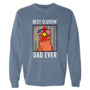 Funny Farm Best Cluckin' Dad Ever Chicken Garment-Dyed Sweatshirt