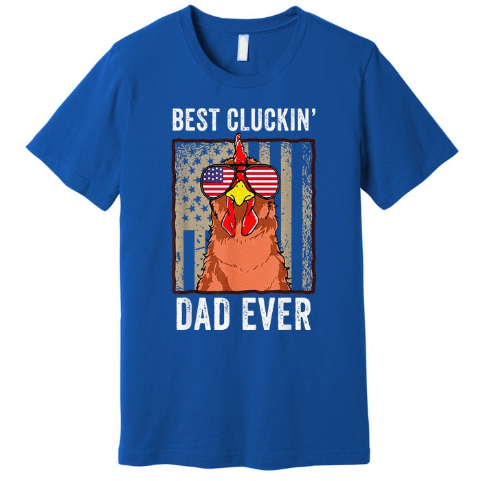 Funny Farm Best Cluckin' Dad Ever Chicken Premium T-Shirt