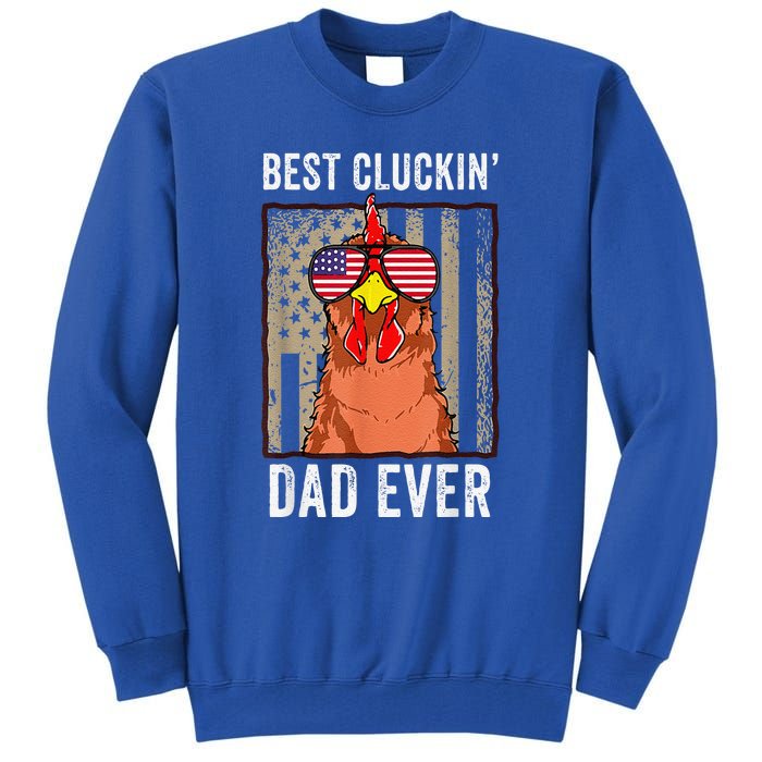 Funny Farm Best Cluckin' Dad Ever Chicken Tall Sweatshirt