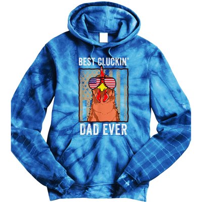 Funny Farm Best Cluckin' Dad Ever Chicken Tie Dye Hoodie