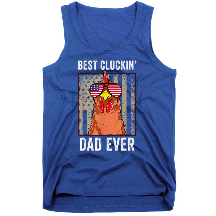 Funny Farm Best Cluckin' Dad Ever Chicken Tank Top