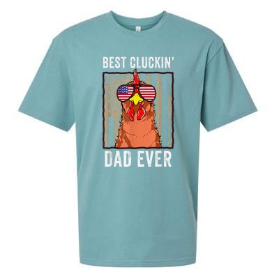 Funny Farm Best Cluckin' Dad Ever Chicken Sueded Cloud Jersey T-Shirt