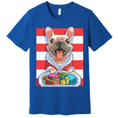 Funny French Bulldog Santa Claus Christmas Xmas Candy Cane Gift Premium T-Shirt