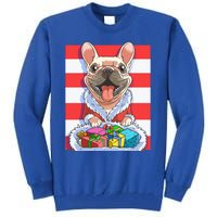 Funny French Bulldog Santa Claus Christmas Xmas Candy Cane Gift Tall Sweatshirt