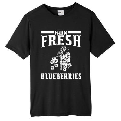 Farm Fresh Blueberries Gift Blueberry Farmer Gift Tall Fusion ChromaSoft Performance T-Shirt