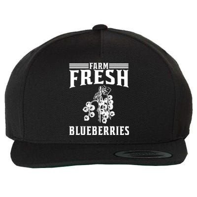 Farm Fresh Blueberries Gift Blueberry Farmer Gift Wool Snapback Cap