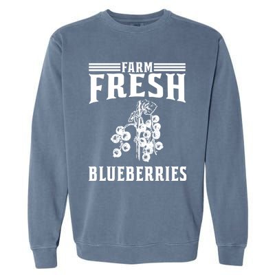 Farm Fresh Blueberries Gift Blueberry Farmer Gift Garment-Dyed Sweatshirt