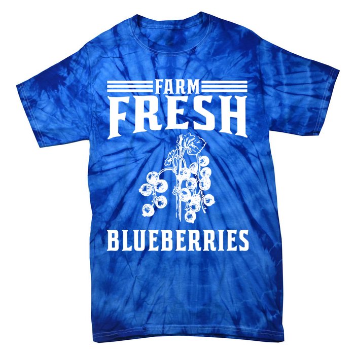 Farm Fresh Blueberries Gift Blueberry Farmer Gift Tie-Dye T-Shirt