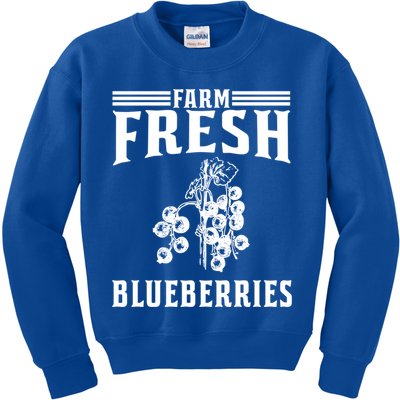 Farm Fresh Blueberries Gift Blueberry Farmer Gift Kids Sweatshirt