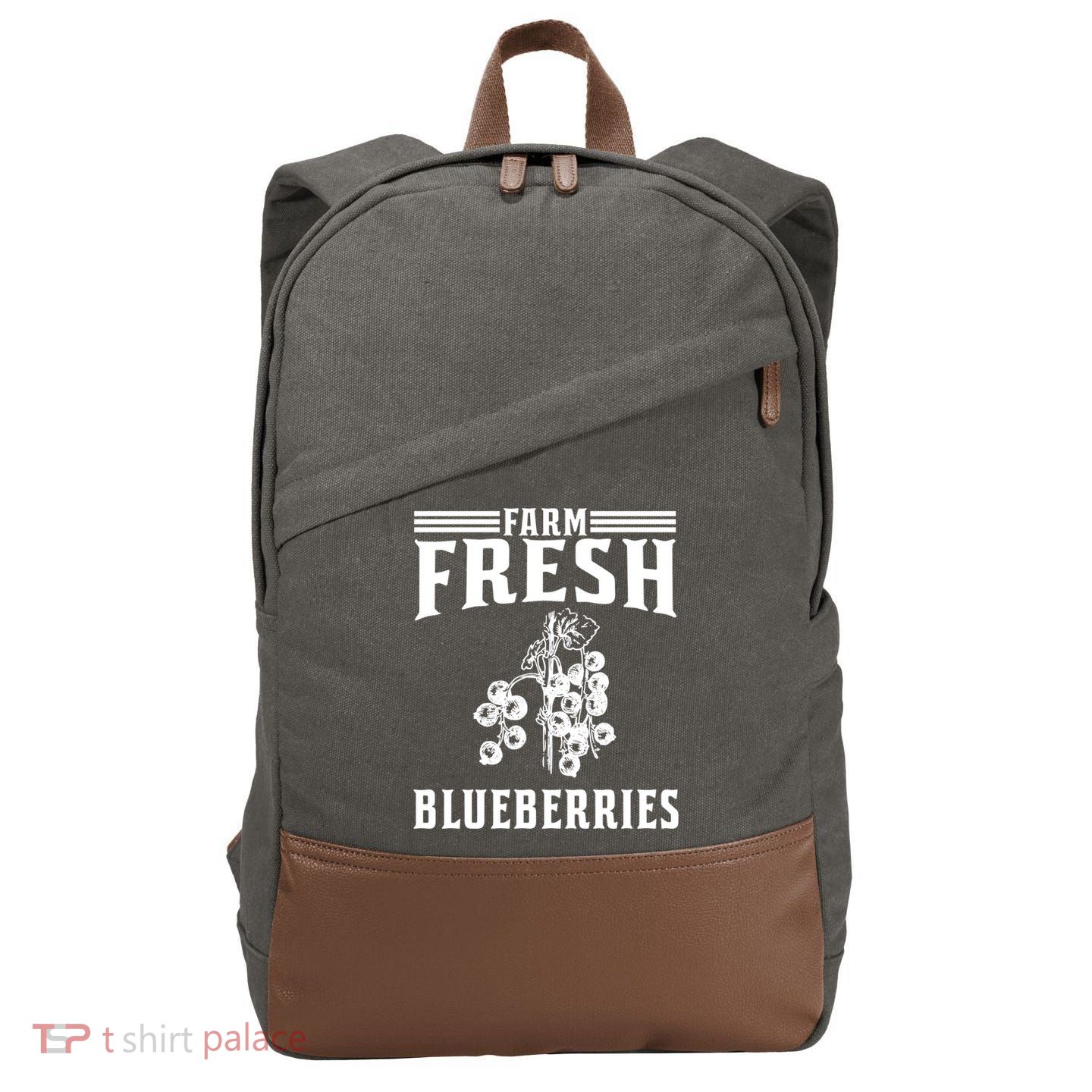 Farm Fresh Blueberries Gift Blueberry Farmer Gift Cotton Canvas Backpack