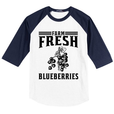 Farm Fresh Blueberries Gift Blueberry Farmer Gift Baseball Sleeve Shirt