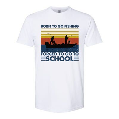 Funny Fishing Bass Fish Fisherman Born To Go Fishing Softstyle® CVC T-Shirt