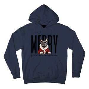 Funny French Bulldog Merry Frenchmas Christmas Dog Mom  Tall Hoodie