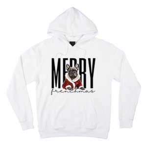 Funny French Bulldog Merry Frenchmas Christmas Dog Mom  Hoodie