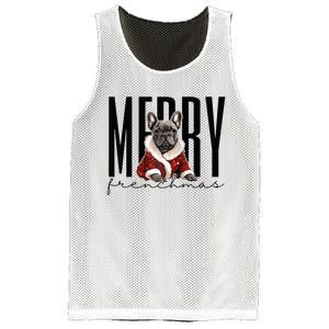 Funny French Bulldog Merry Frenchmas Christmas Dog Mom  Mesh Reversible Basketball Jersey Tank