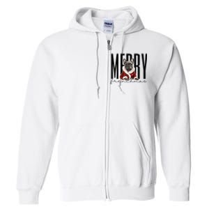 Funny French Bulldog Merry Frenchmas Christmas Dog Mom  Full Zip Hoodie