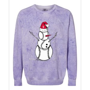 F.R.E.D.D.I.E Freeman Baseball Snowman Colorblast Crewneck Sweatshirt