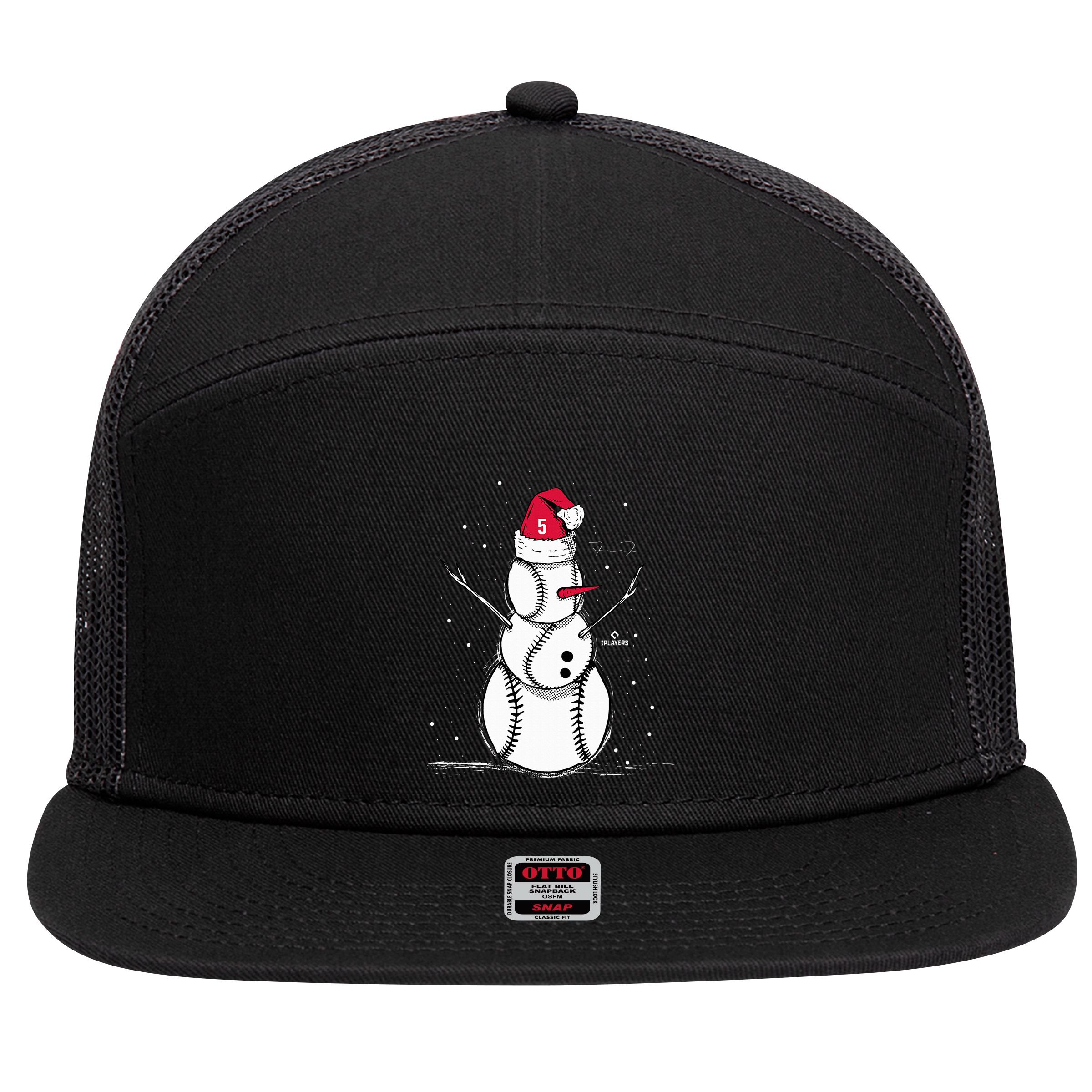 F.R.E.D.D.I.E Freeman Baseball Snowman 7 Panel Mesh Trucker Snapback Hat