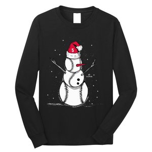 F.R.E.D.D.I.E Freeman Baseball Snowman Long Sleeve Shirt