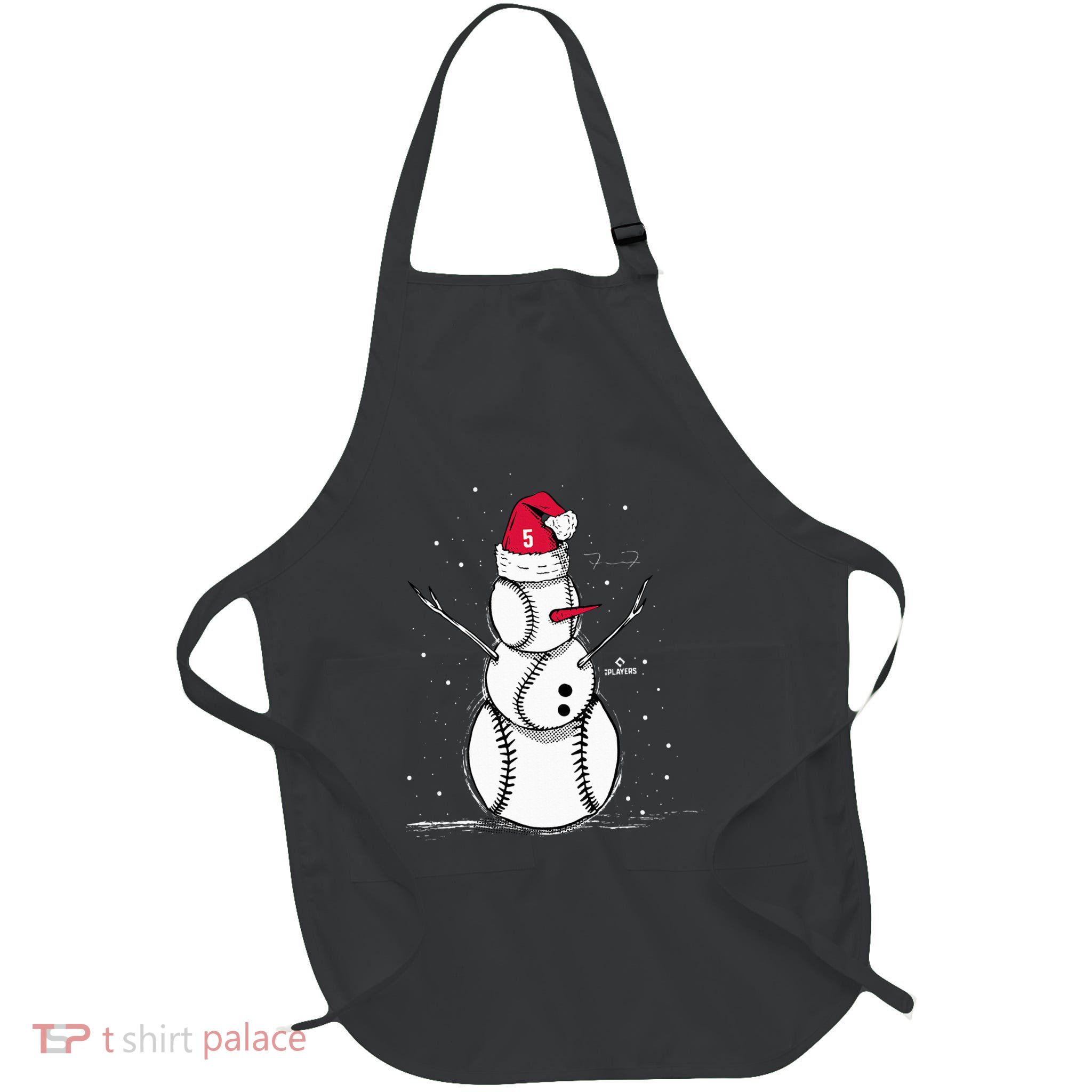 F.R.E.D.D.I.E Freeman Baseball Snowman Apron