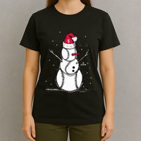 F.R.E.D.D.I.E Freeman Baseball Snowman T-Shirt