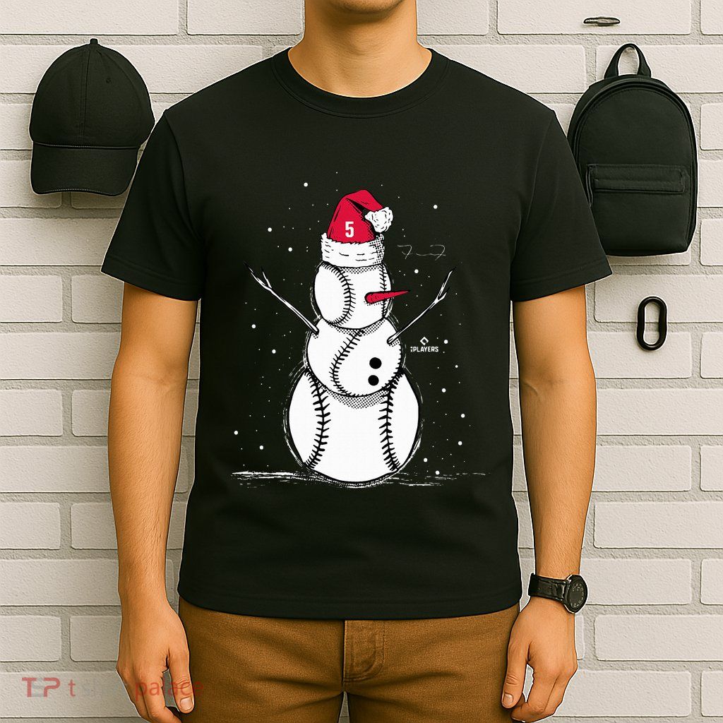 F.R.E.D.D.I.E Freeman Baseball Snowman T-Shirt