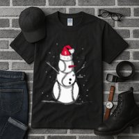 F.R.E.D.D.I.E Freeman Baseball Snowman Tall T-Shirt