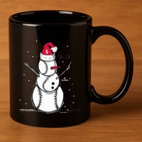 F.R.E.D.D.I.E Freeman Baseball Snowman 11oz C Handle Ceramic Mug