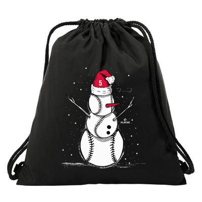 F.R.E.D.D.I.E Freeman Baseball Snowman Drawstring Bag