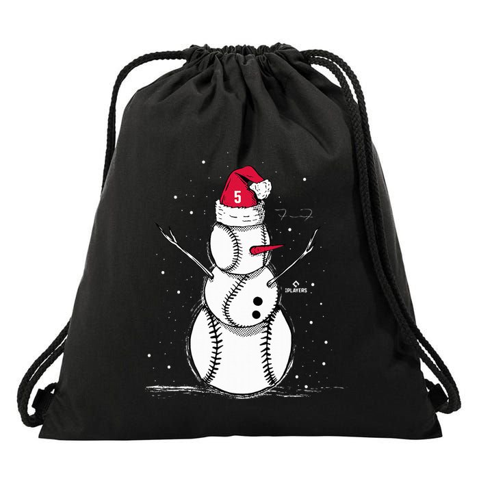 F.R.E.D.D.I.E Freeman Baseball Snowman Drawstring Bag