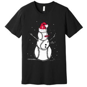 F.R.E.D.D.I.E Freeman Baseball Snowman Premium T-Shirt