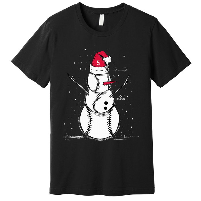 F.R.E.D.D.I.E Freeman Baseball Snowman Premium T-Shirt