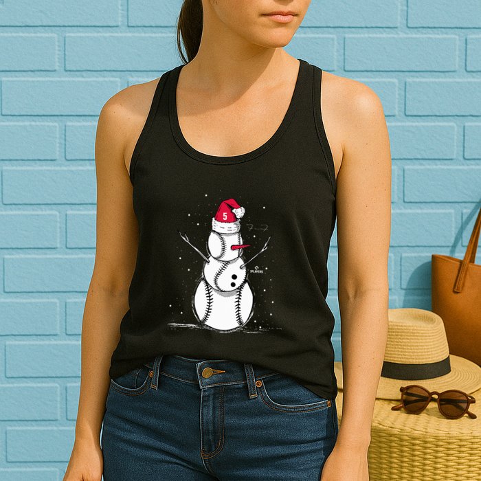 F.R.E.D.D.I.E Freeman Baseball Snowman Womens Tank Top