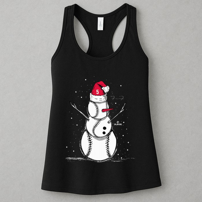 F.R.E.D.D.I.E Freeman Baseball Snowman Womens Tank Top