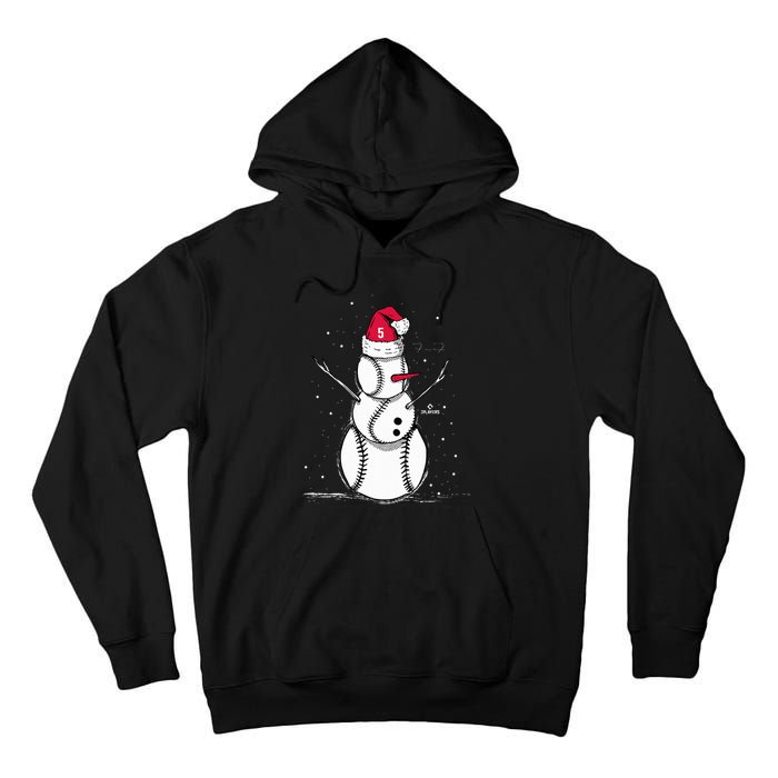 F.R.E.D.D.I.E Freeman Baseball Snowman Tall Hoodie