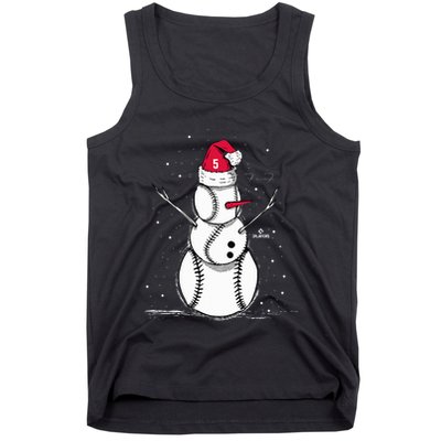 F.R.E.D.D.I.E Freeman Baseball Snowman Tank Top